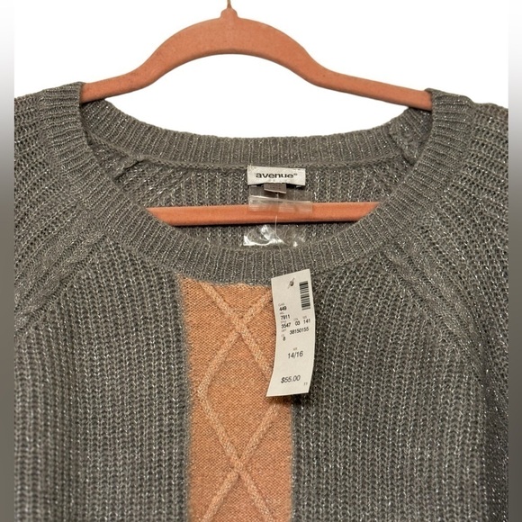 Avenue Lurex Color Blocked Sweater 14/16 - Picture 5 of 11